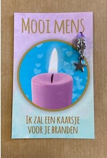 Mooi mens kaarten Mooi mens kaarsje branden kleine kaart