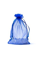 Organza zakje  blauw 10 x 15 cm