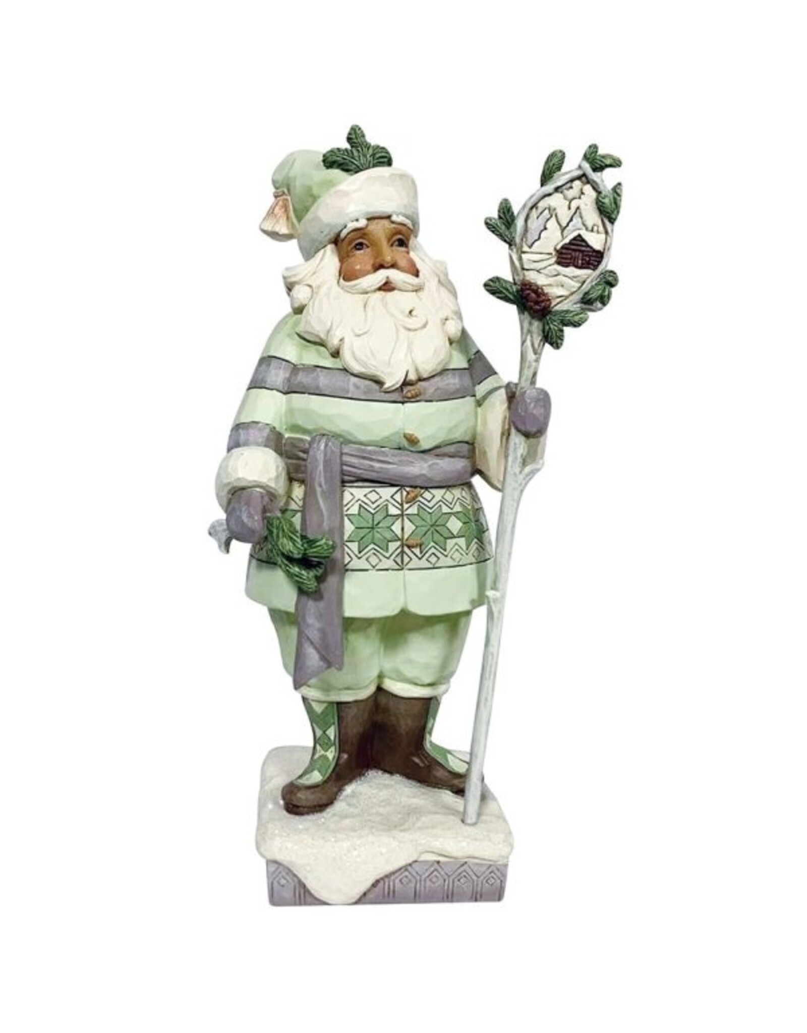 Jim Shore Kerstman White woodland Jim Shore