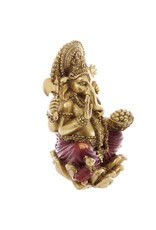 Ganesha Goud rood  16 cm