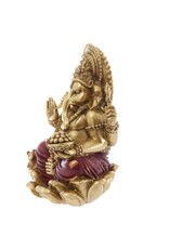 Ganesha Goud rood  16 cm