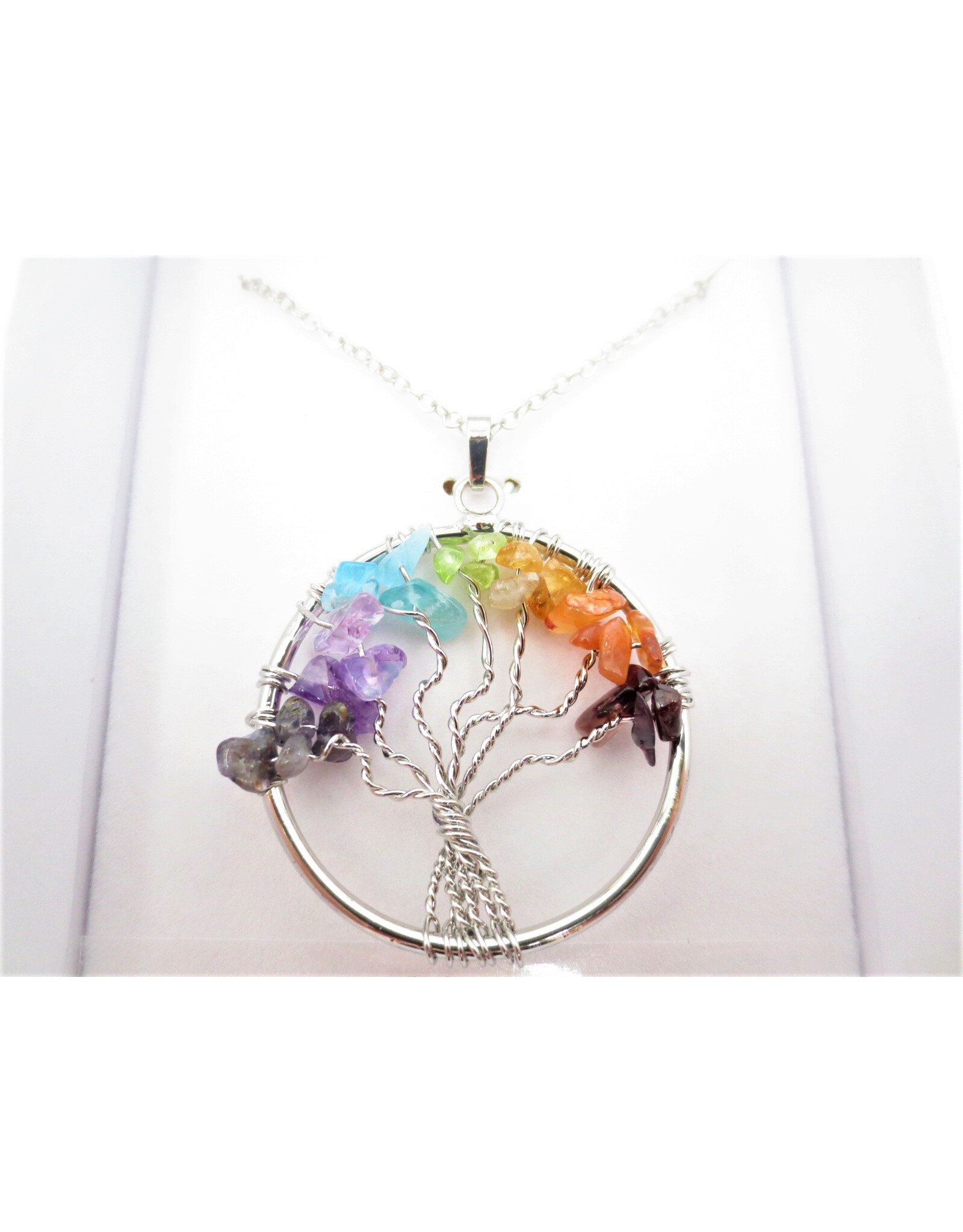 Tree of life ketting met edelstenen