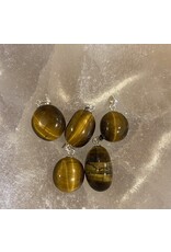 Tijgeroog edelsteen hanger rond geslepen Tijgeroog edelsteen hanger rond geslepen