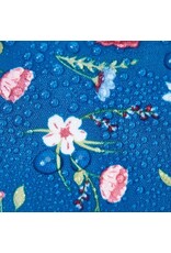 Bloemen tas blauw opvouwbaar eco