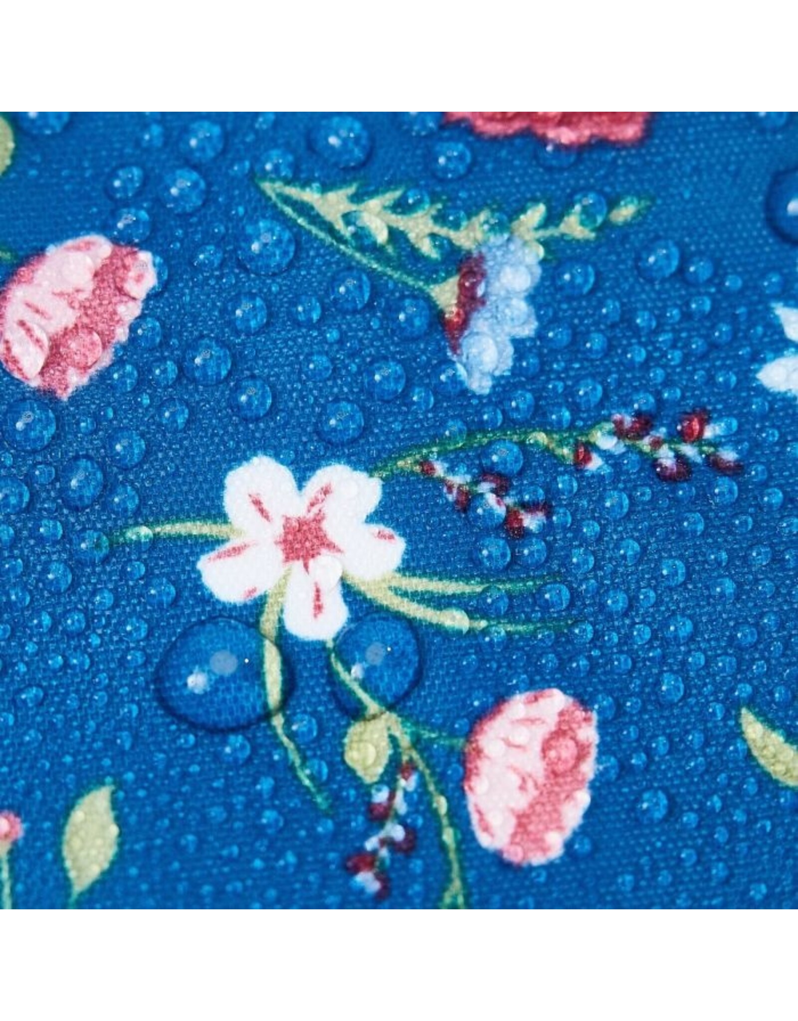 Bloemen tas blauw opvouwbaar eco