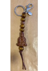 Boeddha Thais tas/sleutelhanger bruin Boeddha Thais tas/sleutelhanger bruin