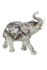Olifant beeld 18 cm krantenpapier