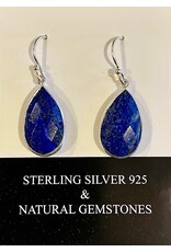 Lapis Lazuli  oorbellen zilver 925