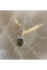 Labradoriet zon edelsteen hanger zilver Labradoriet zon edelsteen hanger zilver