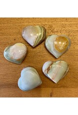 Aragoniet edelsteen hart 5,5 cm