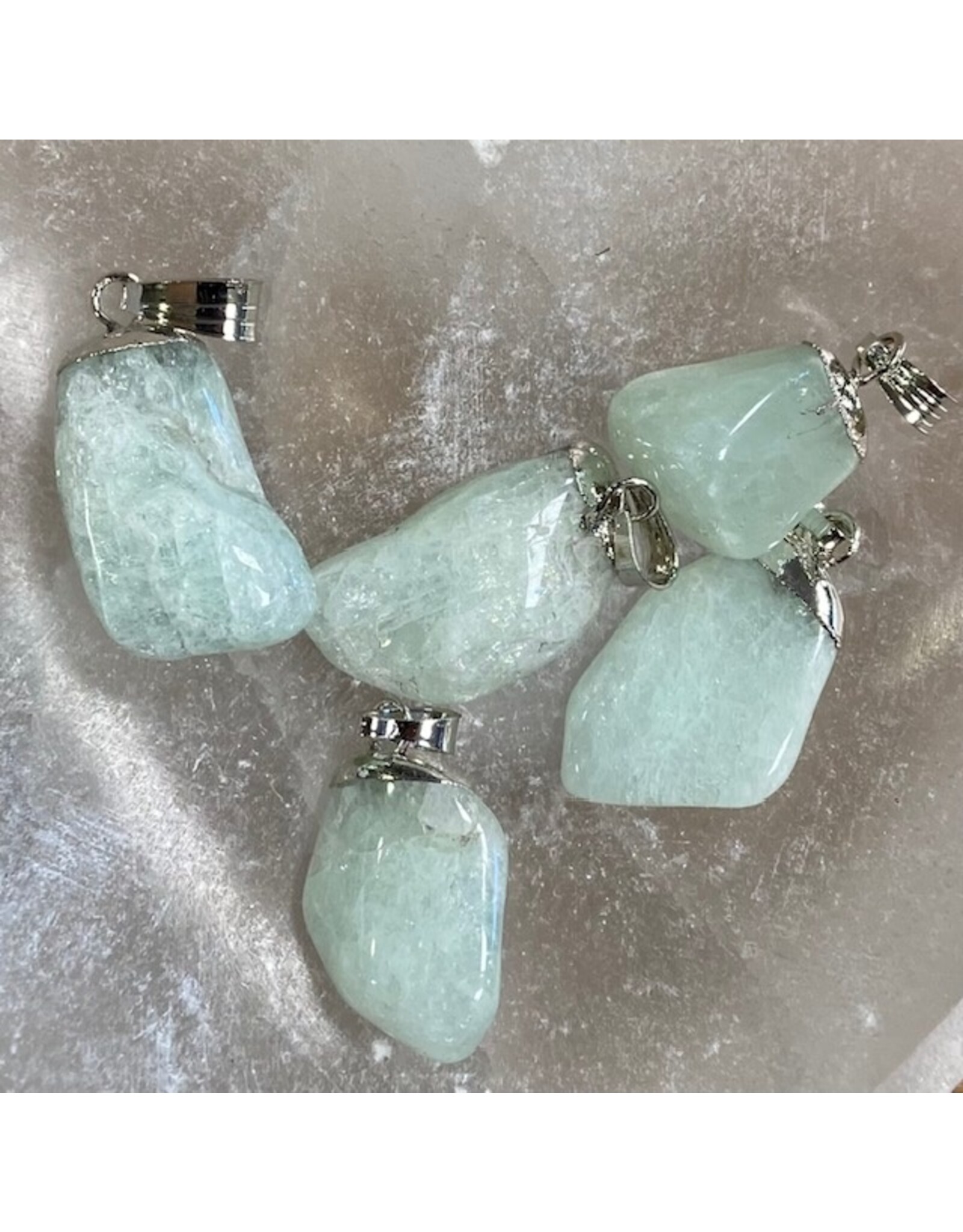 Aquamarijn edelsteen hanger