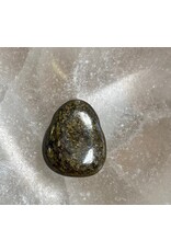 Bronziet doorboord edelsteen hanger