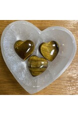 Tijgeroog edelsteen hart 3 cm