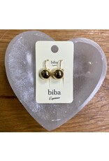 Biba bijouterie Oorbellen goud bol met clipsluiting