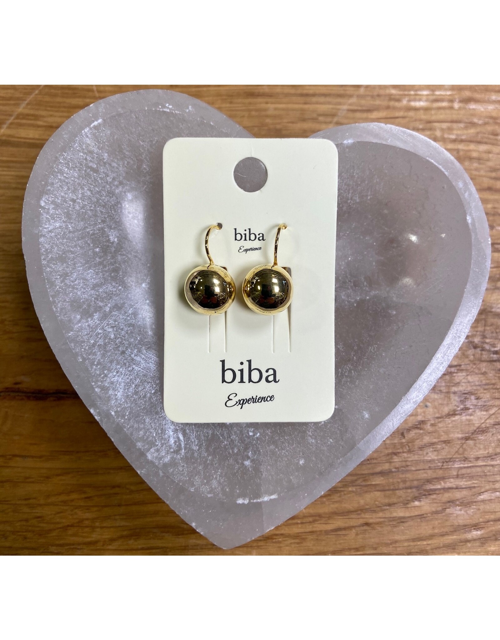 Biba bijouterie Oorbellen goud bol met clipsluiting