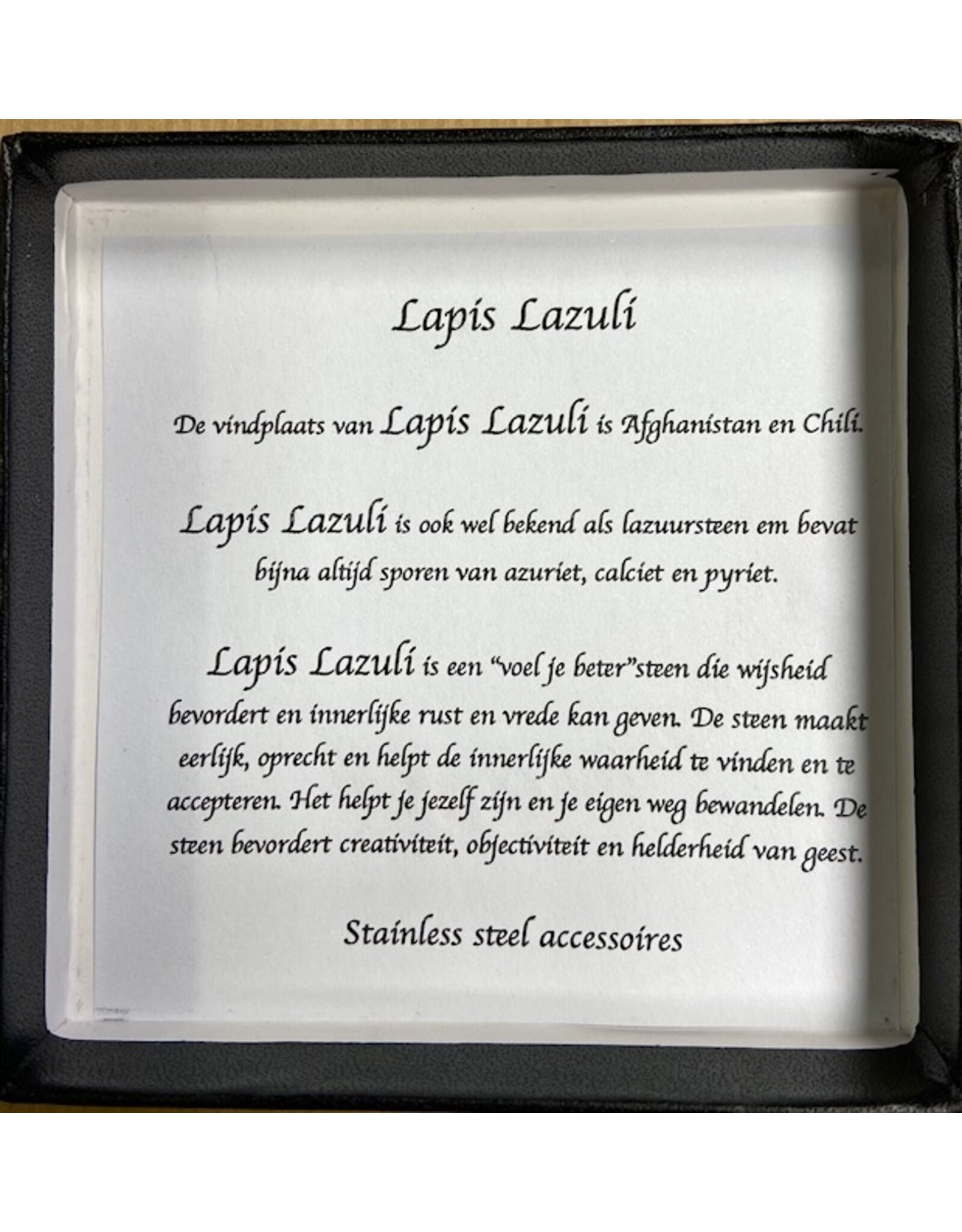 Heren armband lapis lazuli edelsteen
