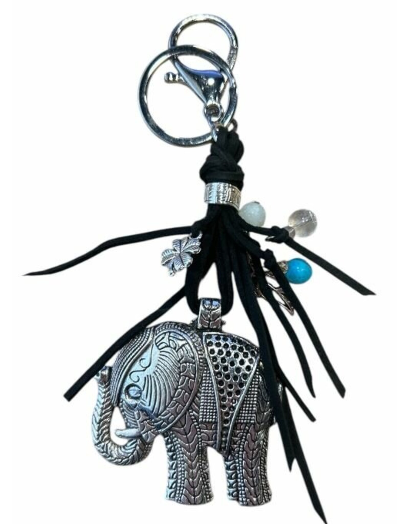 Olifant sleutelhanger zwart