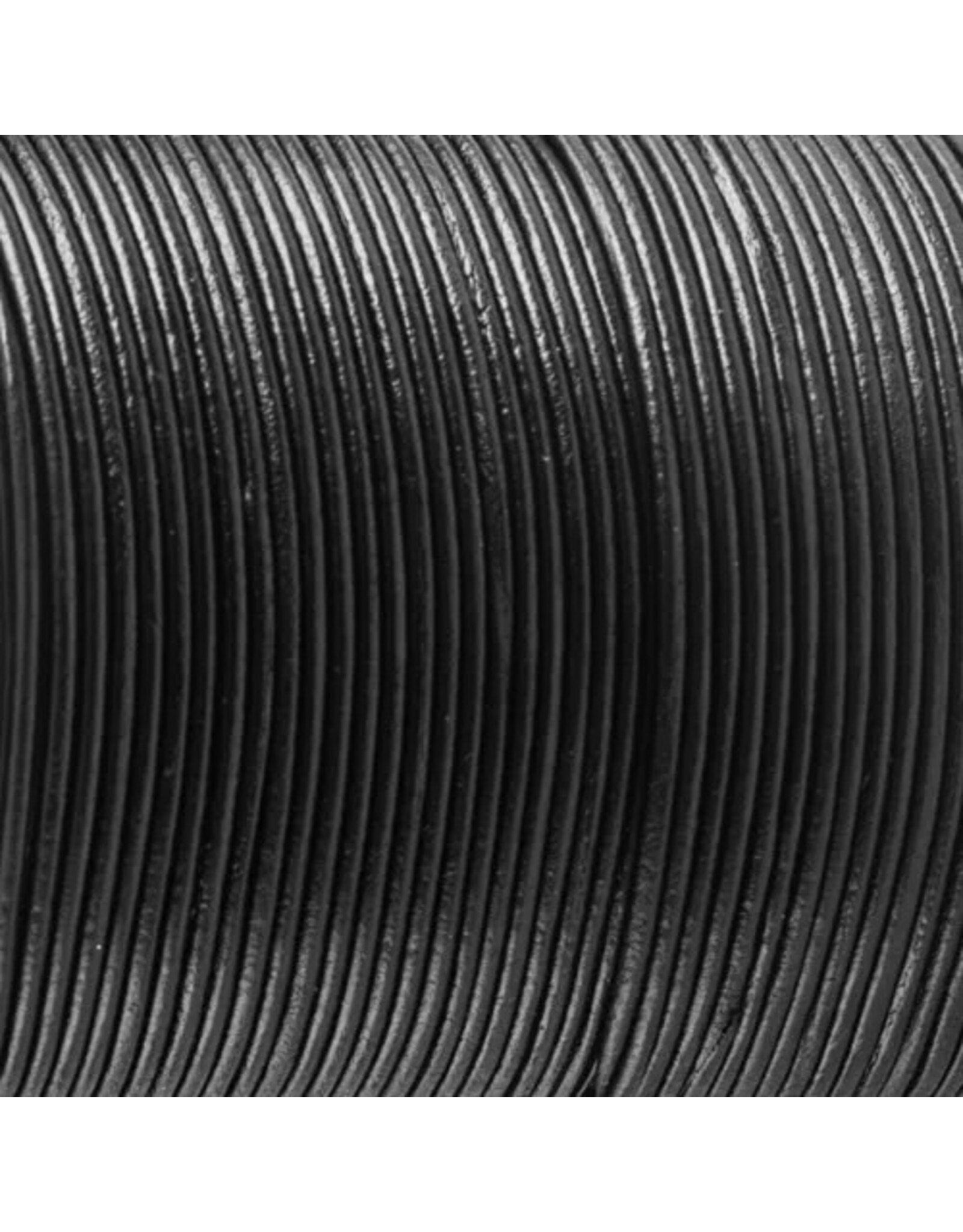 Leer koord zwart 1 meter  2 mm