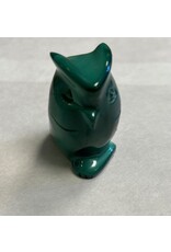 Malachiet edelsteen  uil beeldje klein