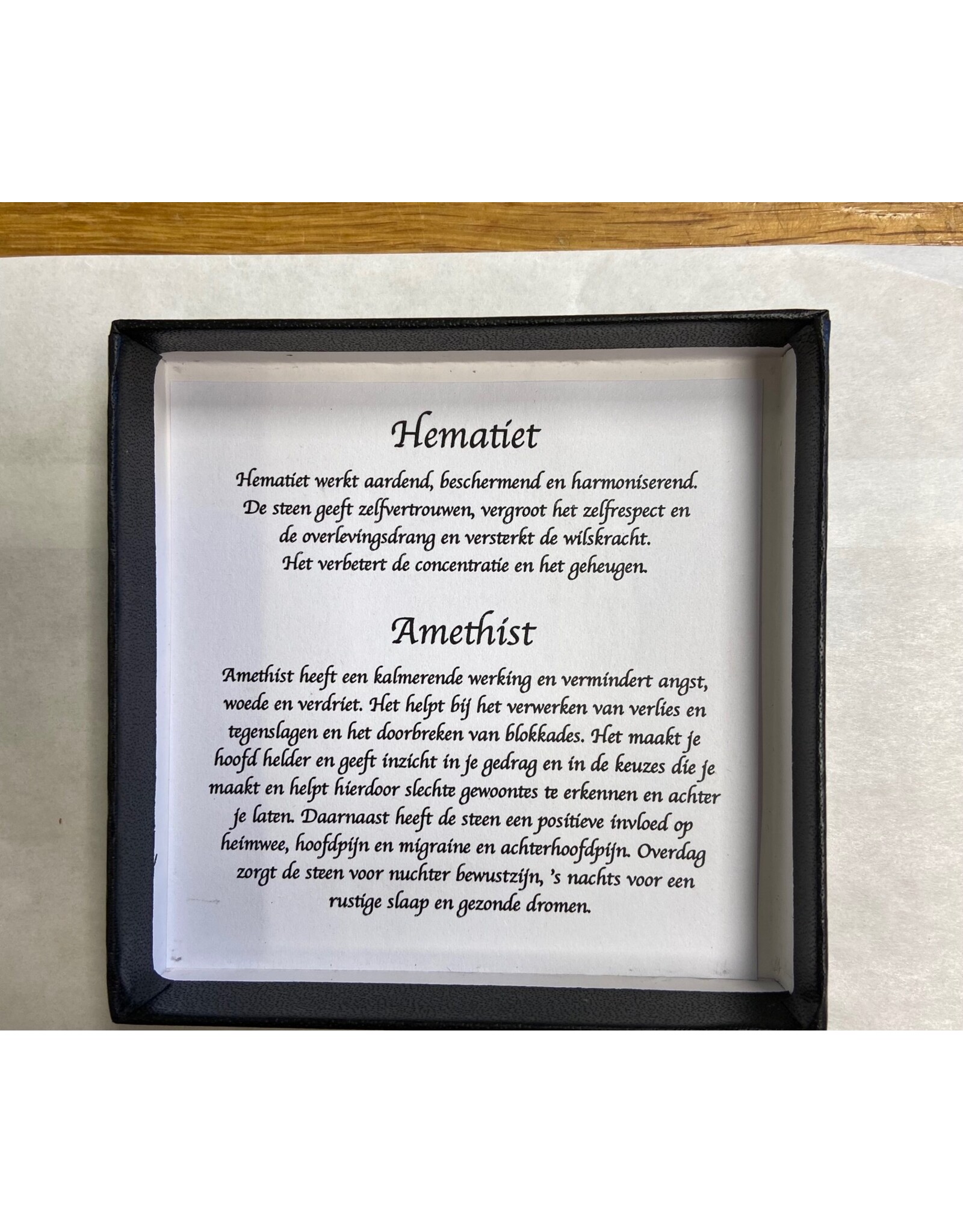 Hematiet amethist armband heren