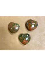 Unakiet edelsteen hart 3 cm