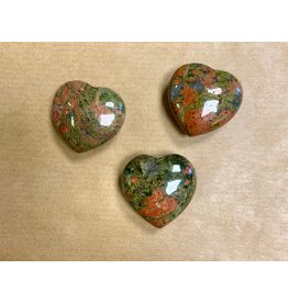 Unakiet edelsteen hart 3 cm