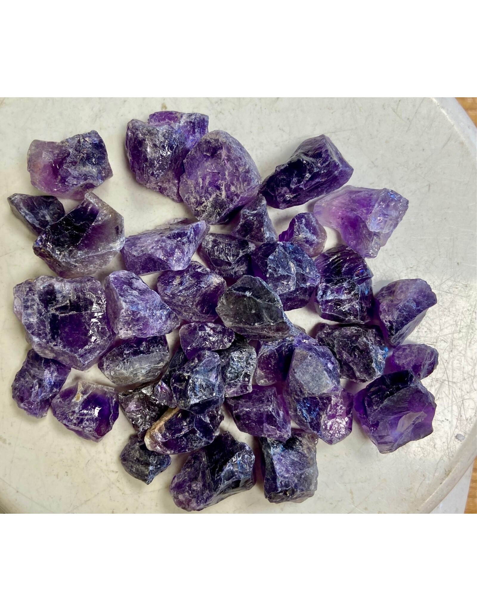 Amethist edelsteen ruwe stenen 100 gram