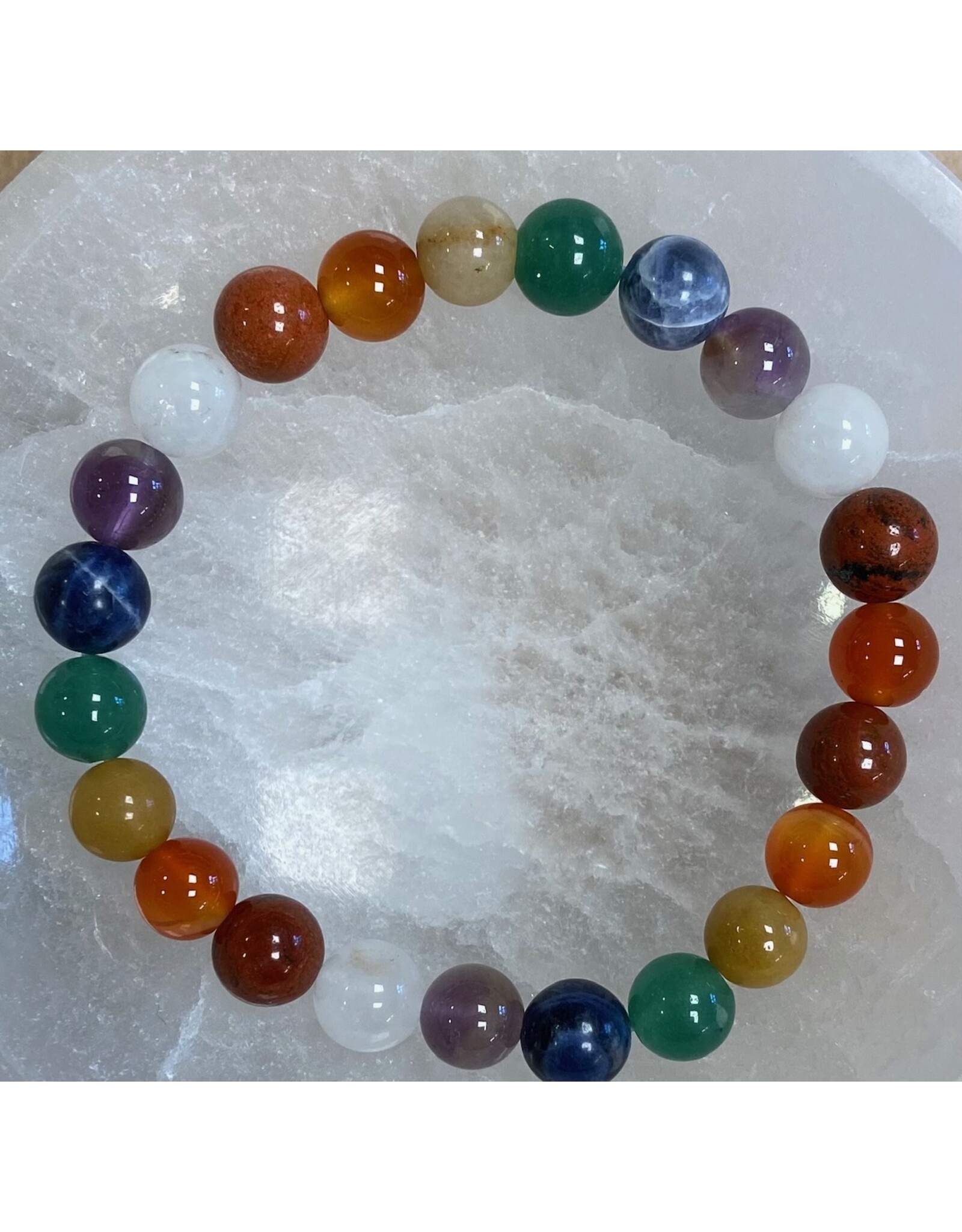 Chakra armband 8 mm kralen