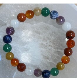 Chakra armband 8 mm kralen