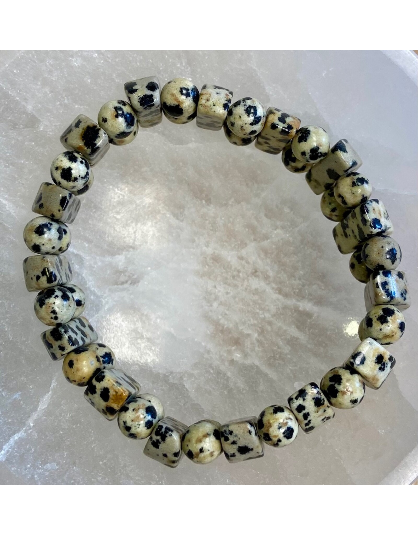 Jaspis dalmatiër edelsteen armband