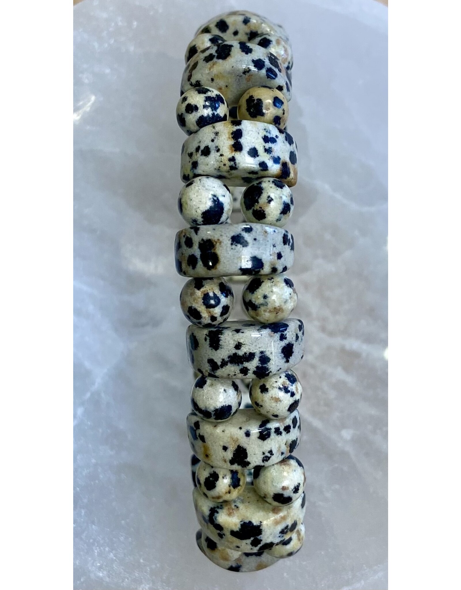 Jaspis dalmatiër edelsteen armband