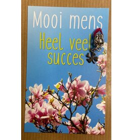 Mooi mens kaarten Mooi mens heel veel succes