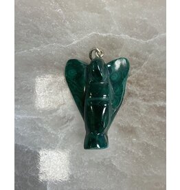 Malachiet edelsteen  engel hanger