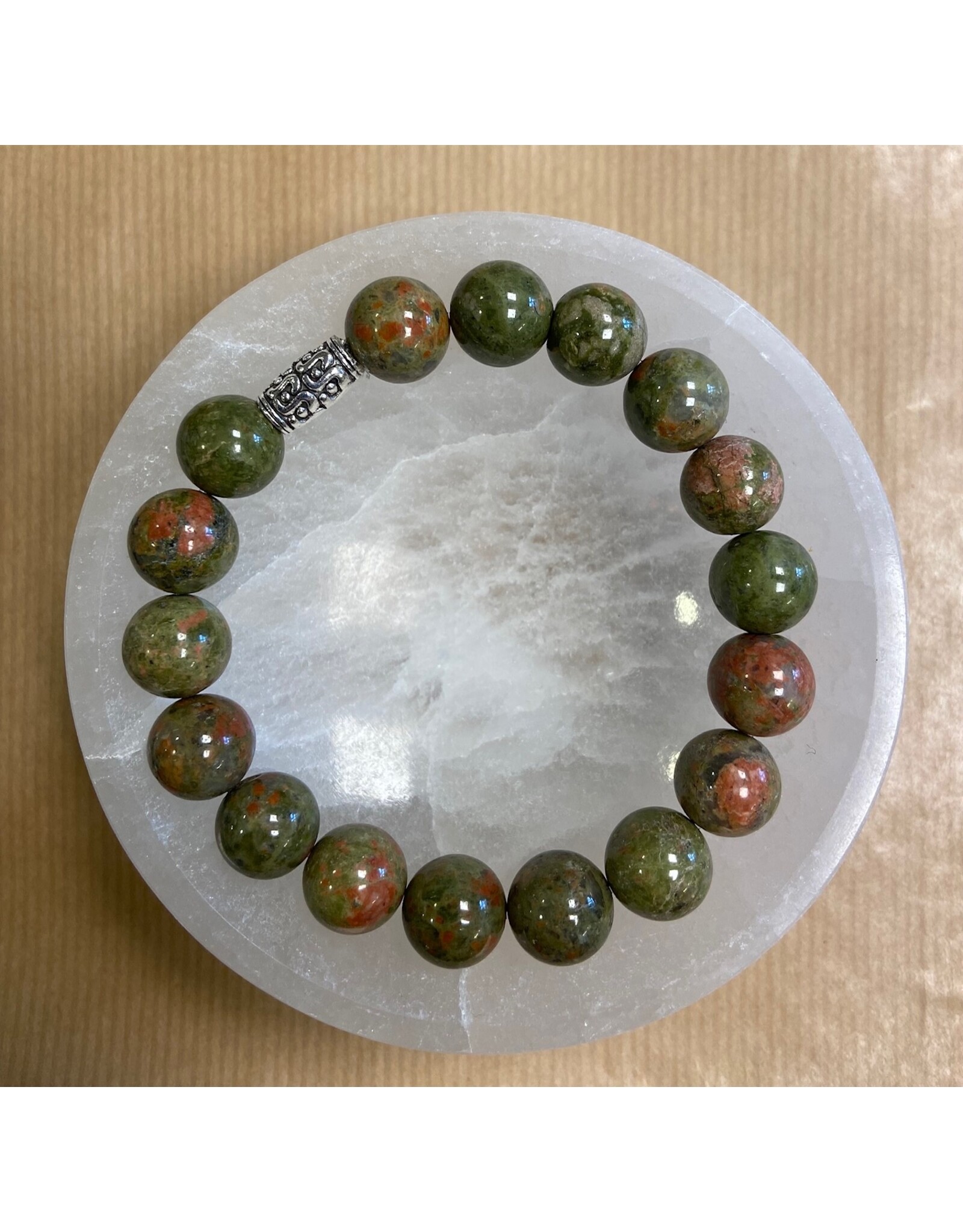 Unakiet edelsteen heren armband 10 mm