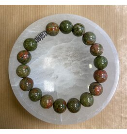 Unakiet edelsteen heren armband 10 mm