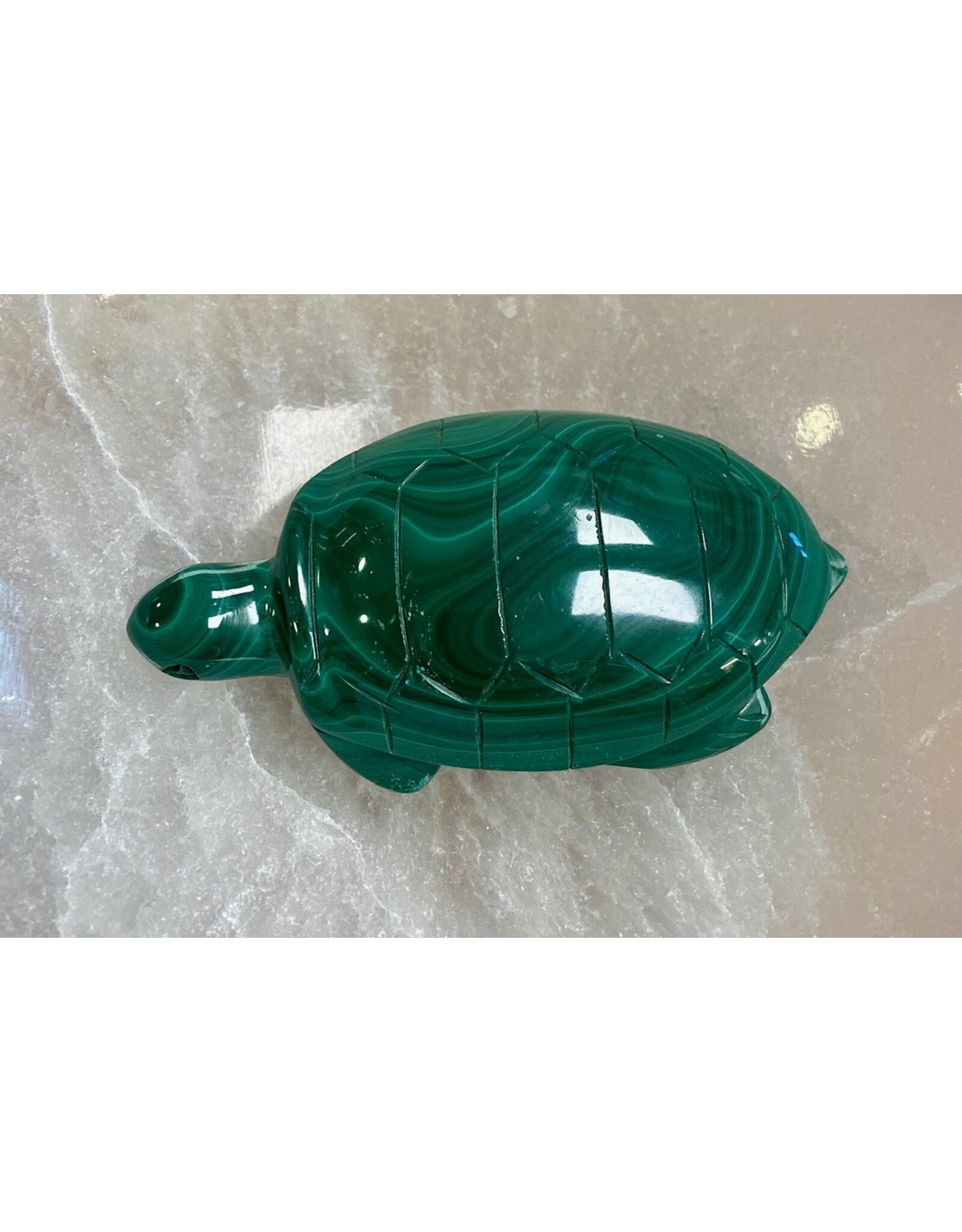 Malachiet edelsteen  schildpad A