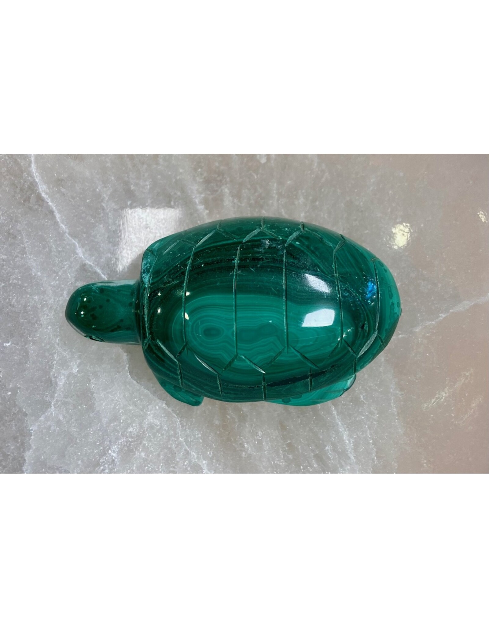 Malachiet edelsteen  schildpad B