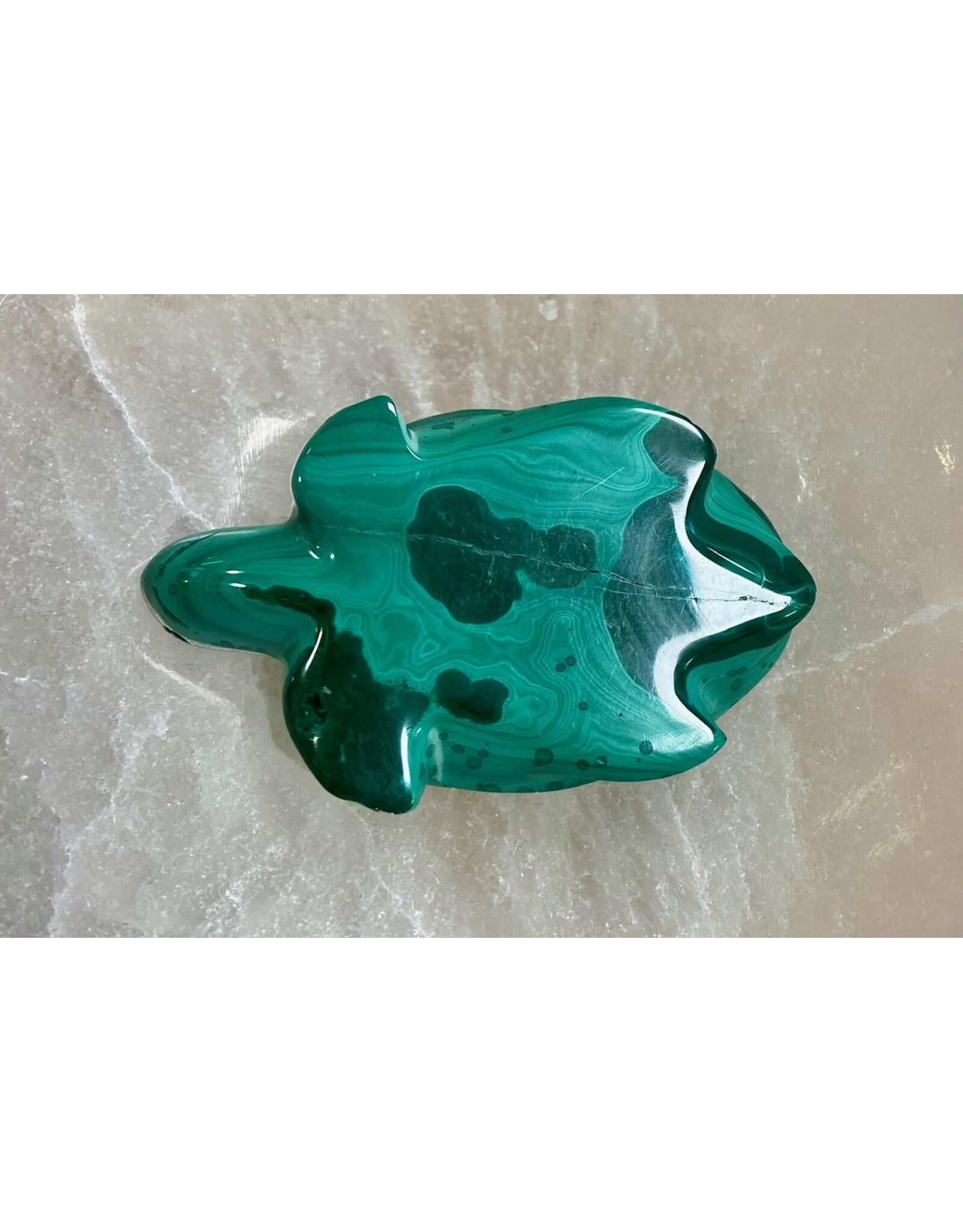 Malachiet edelsteen  schildpad B
