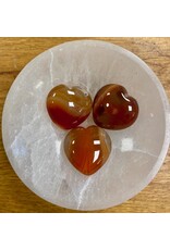 Carneool edelsteen hart 3 cm