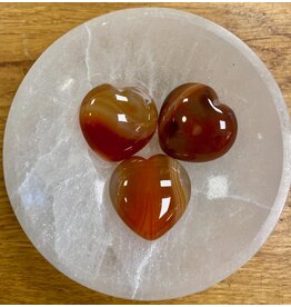 Carneool edelsteen hart 3 cm