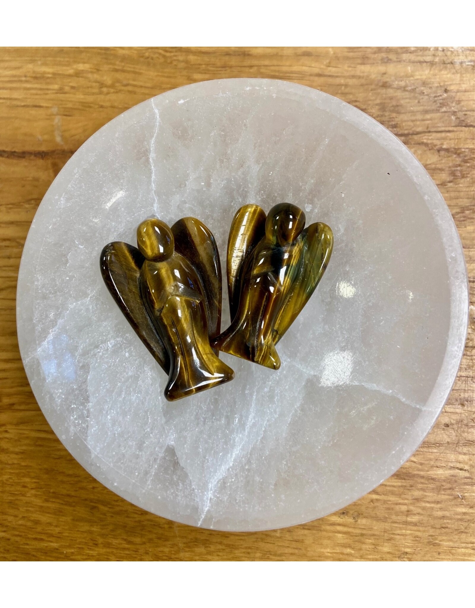 Tijgeroog engel edelsteen beeld