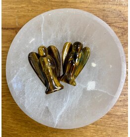 Tijgeroog engel edelsteen beeld