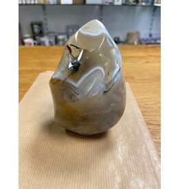 Agaat vlam edelsteen sculptuur