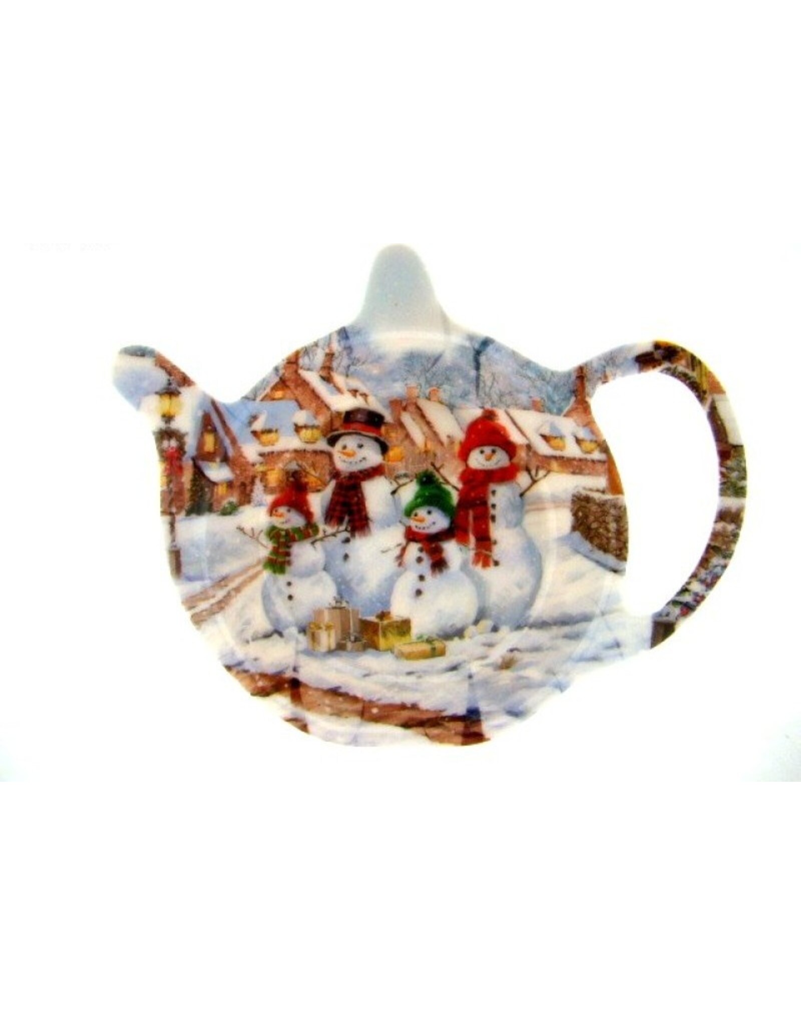 Theezakjeshouder sneeuwpop