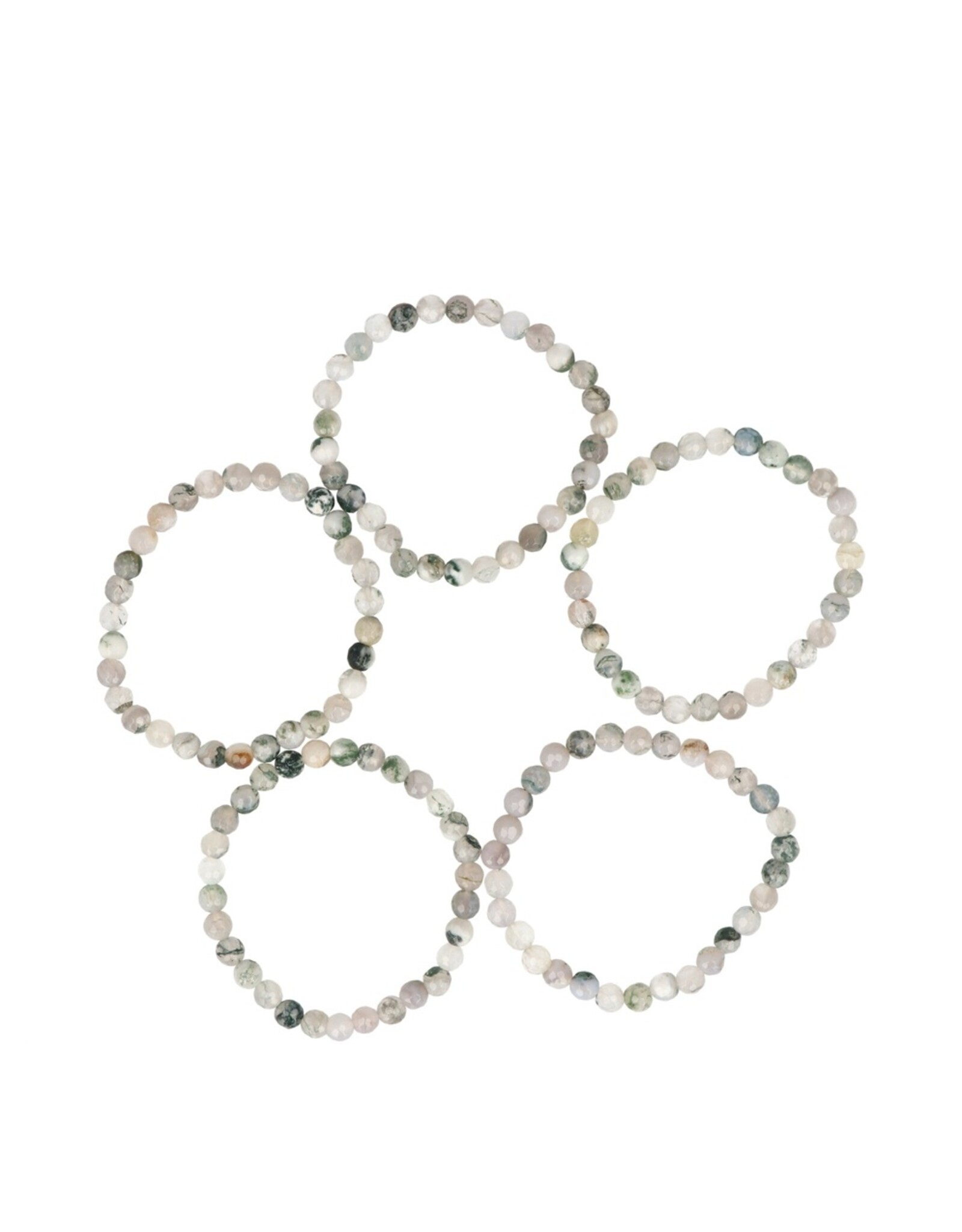 Boomagaat edelsteen armband 4 mm