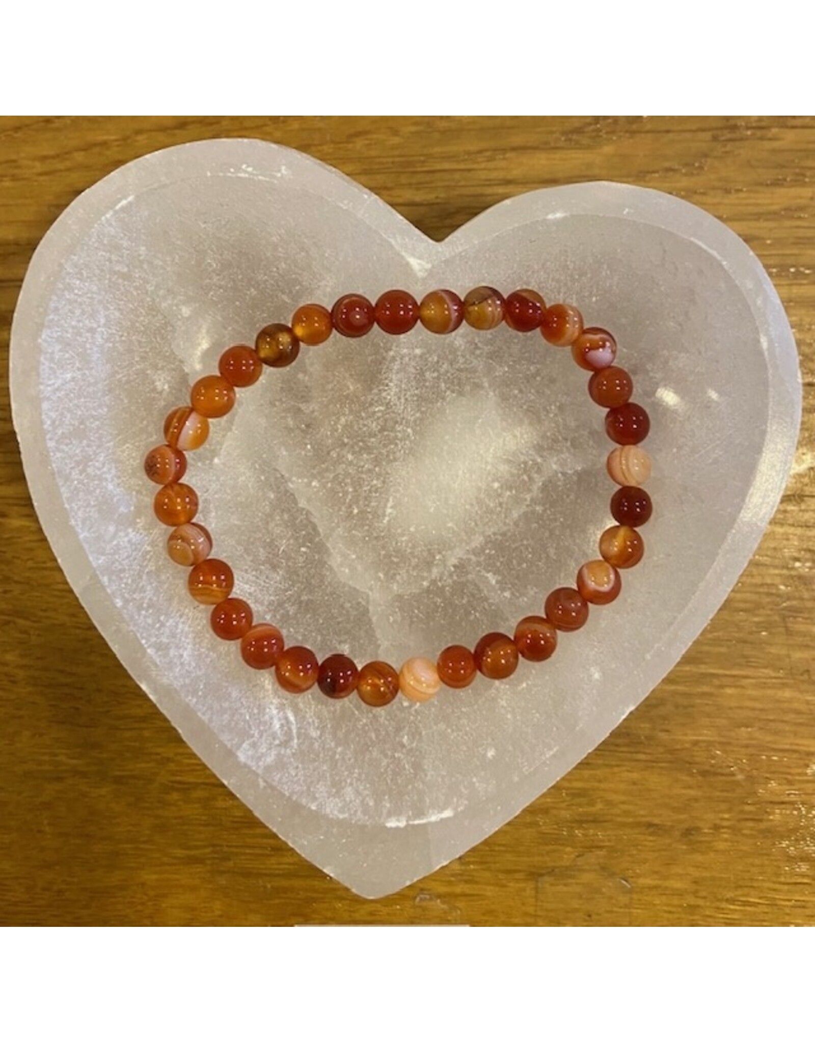 Carneool kralen armband 4 mm