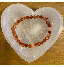 Carneool kralen armband 4 mm