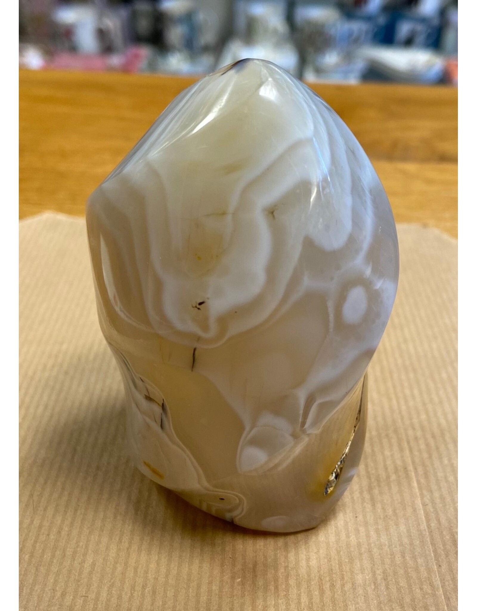 Agaat vlam edelsteen sculptuur