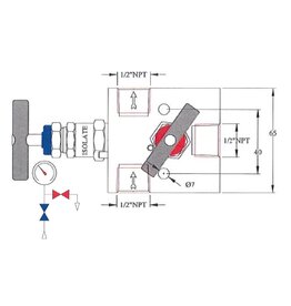 I.T.E. Industrial Technical Equipments M213, 2-way Manifold