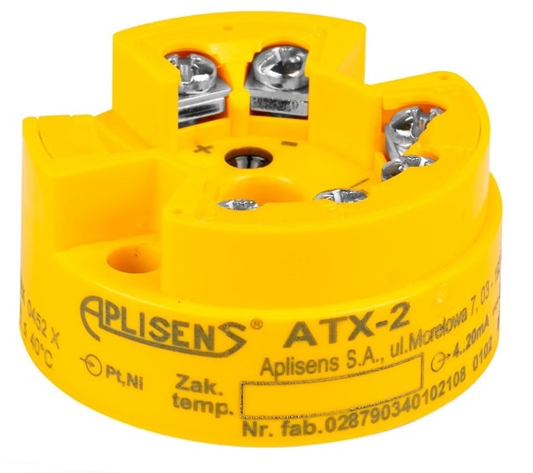 Aplisens - High quality process instrumentation Head-mounted temperature transmitter type ATX-2